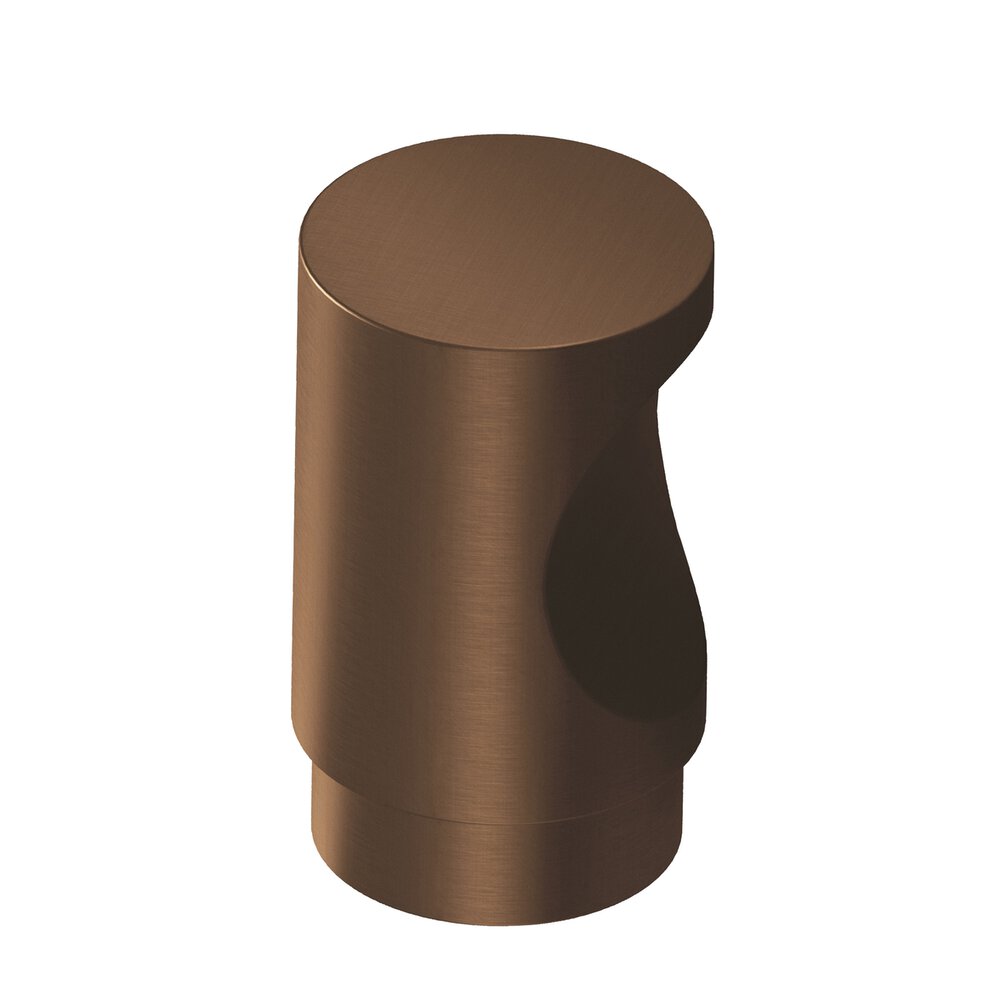 1" Diameter Round Cabinet Knob In Matte Oil Rubbed Bronze