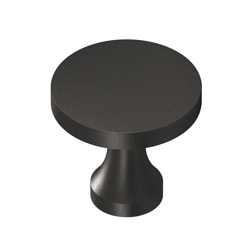 3/4" Cabinet Knob Hand Finished in Frost Black