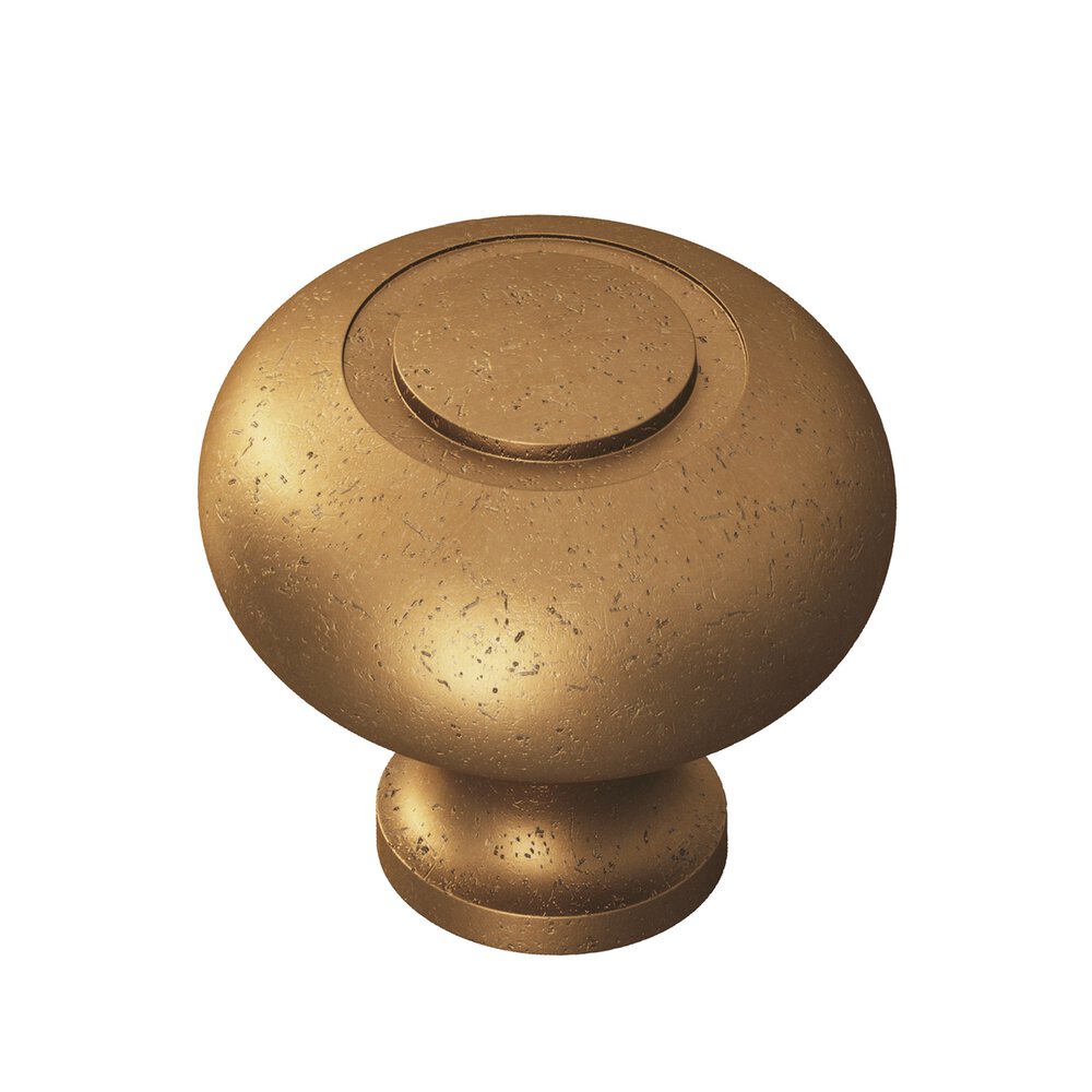 Distressed Light Statuary Bronze Knob Solid Brass 1 1/2" ( 32mm )