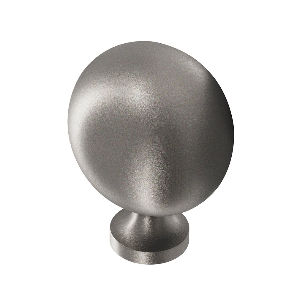 1 1/4" Oval Knob in Frost Nickel
