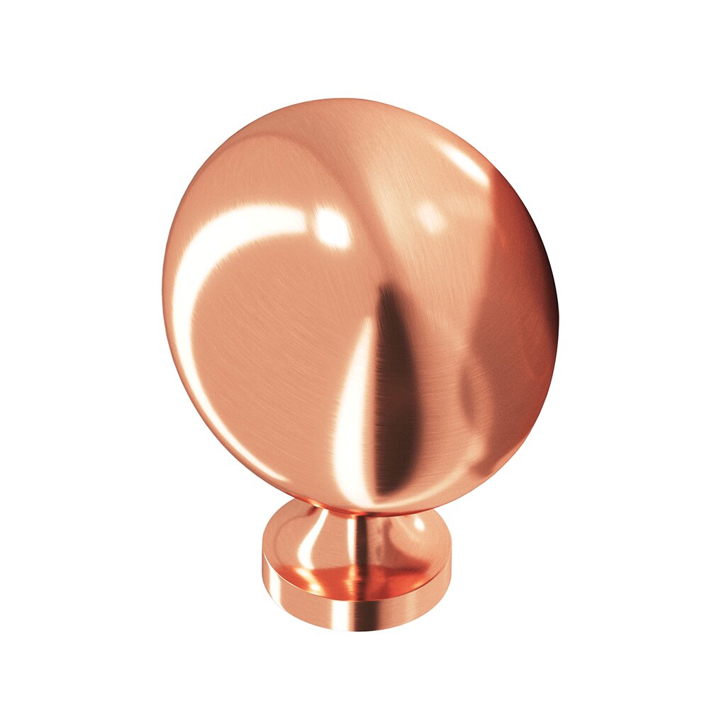 1 1/4" Oval Knob in Satin Copper