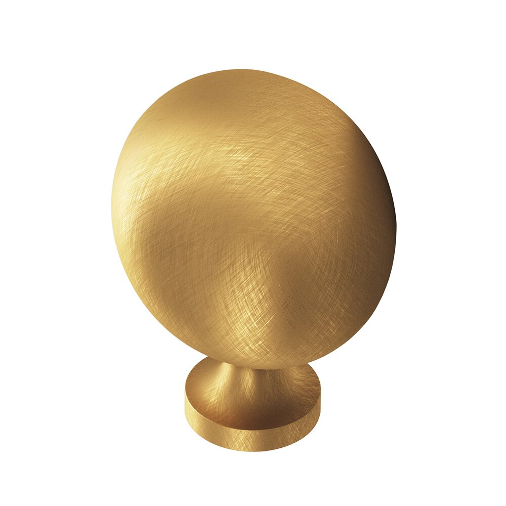 1 1/4" Oval Knob in Weathered Brass