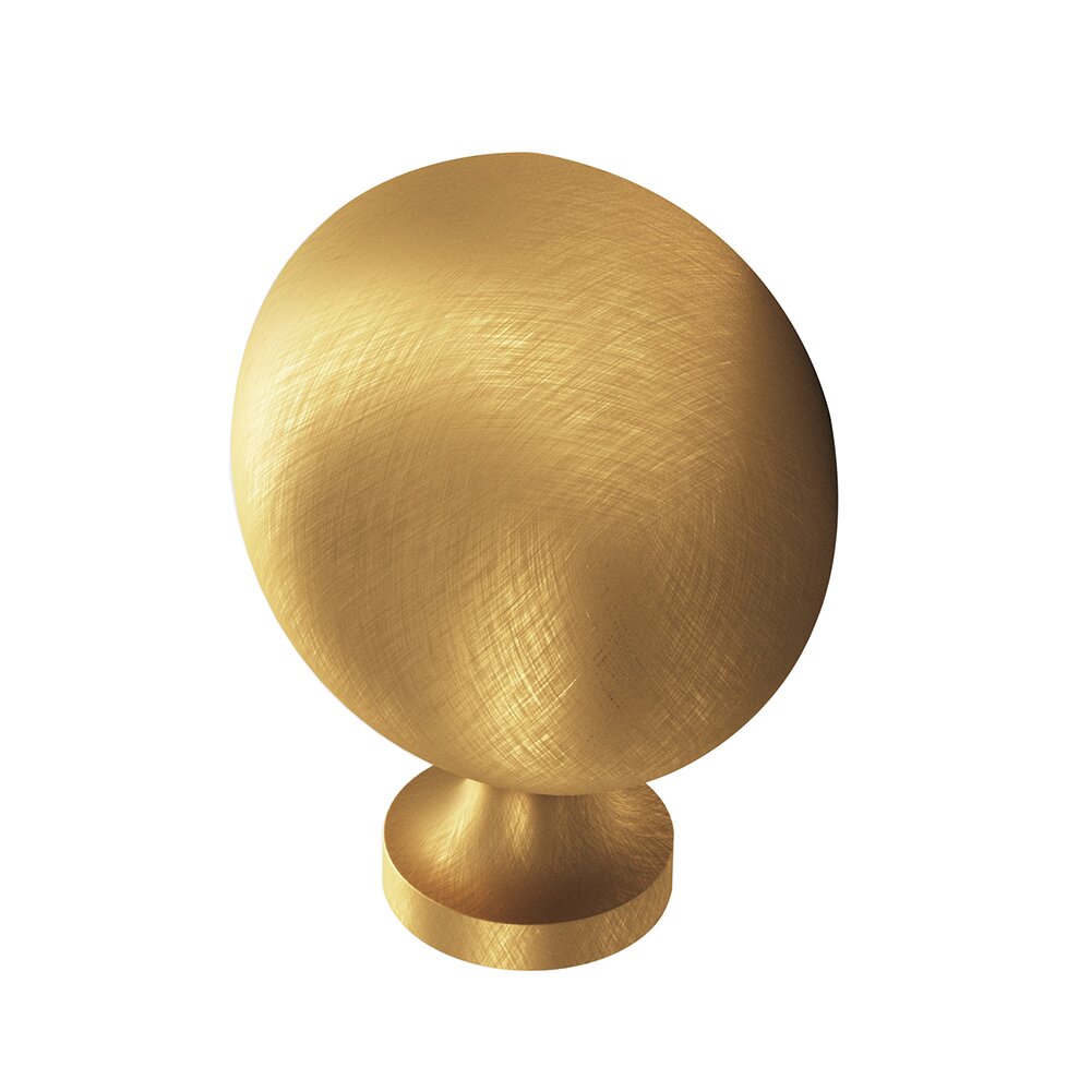 1 1/2" Oval Knob in Weathered Brass