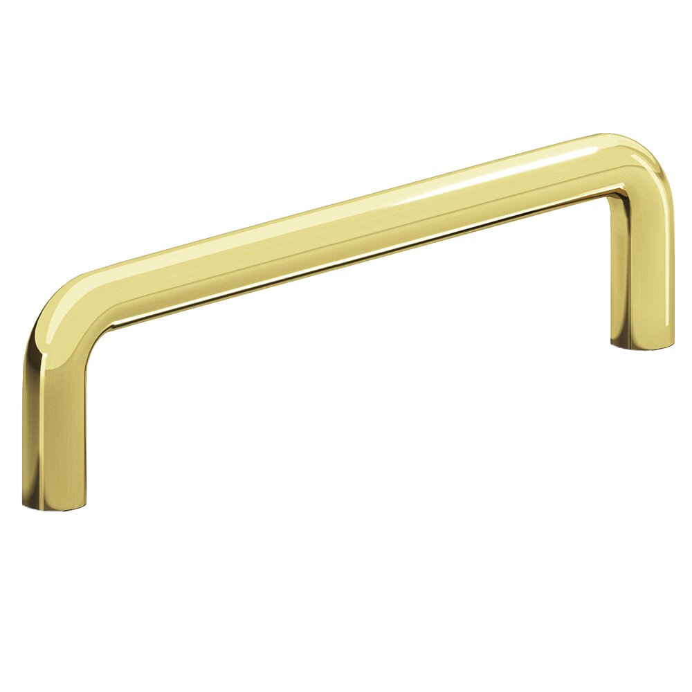 6" Centers Pull in Polished Brass Unlacquered