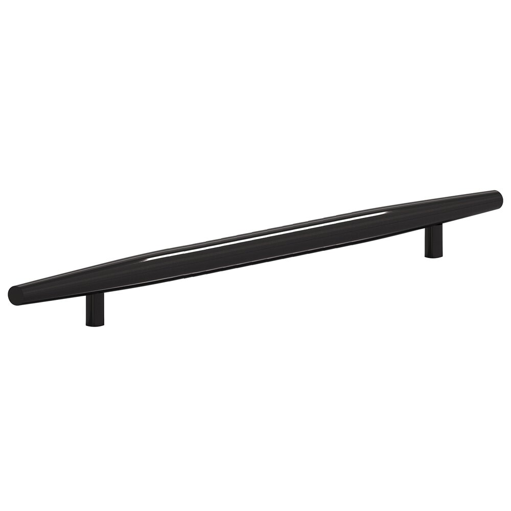 14" Centers Cigar Shaped Appliance Pull in Satin Black