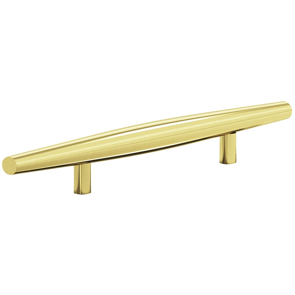 6" Centers Cigar Pull in Polished Brass Unlacquered