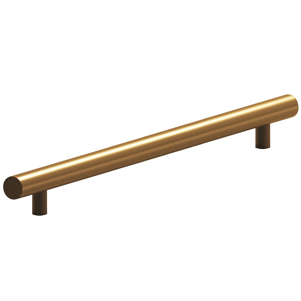 10" Centers Appliance Pull with Bullnose Ends in Matte Light Statuary Bronze
