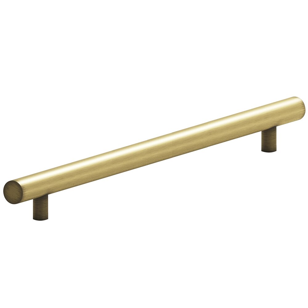 10" Centers Appliance Pull with Bullnose Ends in Matte Antique Brass