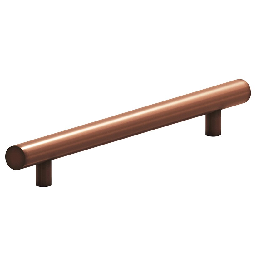 8" Centers Appliance Pull with Bullnose Ends in Matte Antique Copper