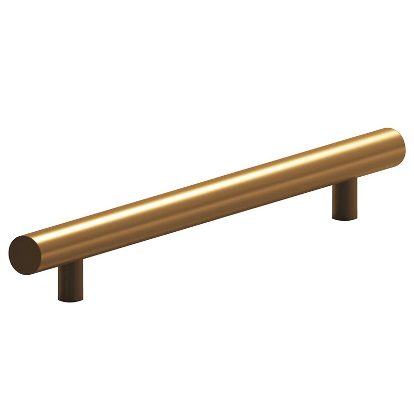 8" Centers Appliance Pull with Bullnose Ends in Matte Light Statuary Bronze