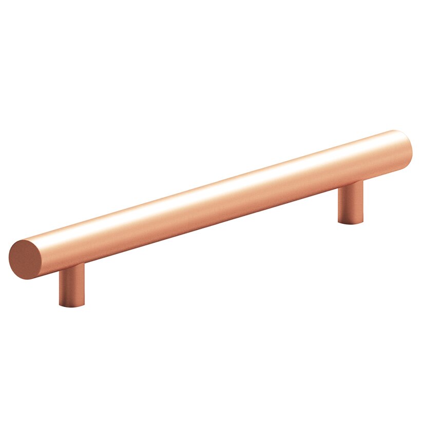 8" Centers Appliance Pull with Bullnose Ends in Matte Satin Copper