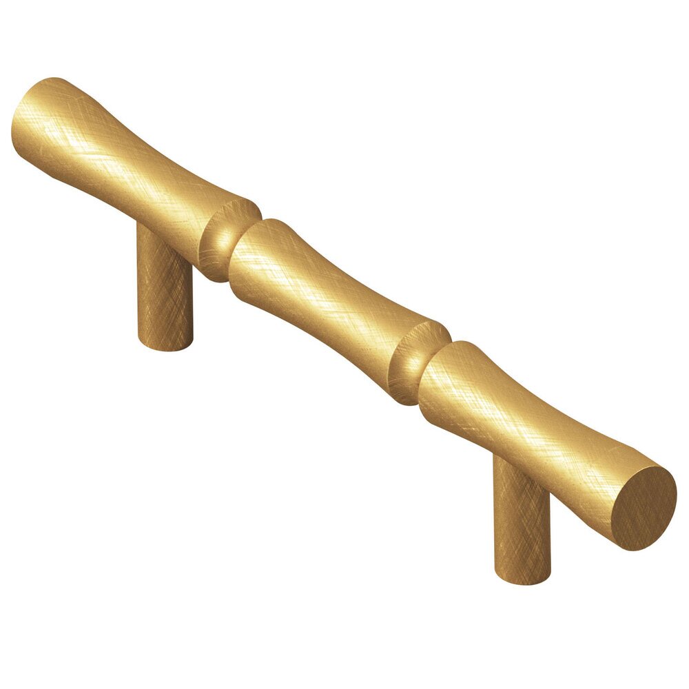 3" Centers Bamboo Pull in Weathered Brass