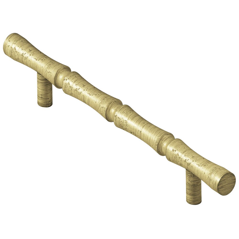 4 1/2" Centers Bamboo Pull in Distressed Antique Brass