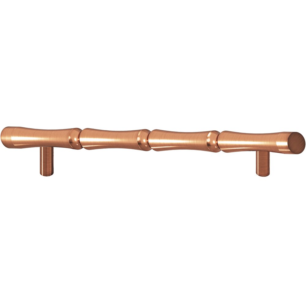 9 1/2" Centers Bamboo Style Surface Mount Pull in Antique Copper
