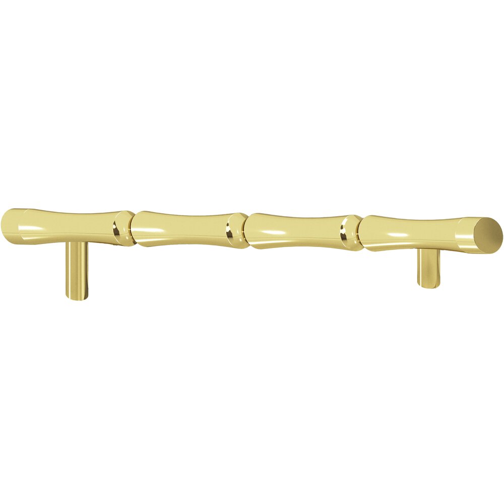 9 1/2" Centers Bamboo Appliance/Oversized Pull in Polished Brass
