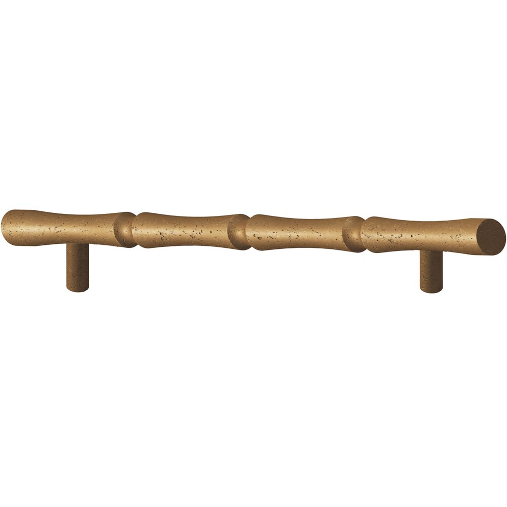 9 1/2" Centers Thick Bamboo Style Appliance Pull in Distressed Statuary Bronze