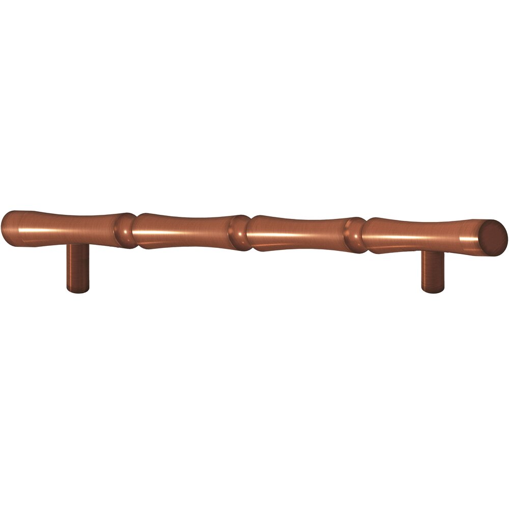 9 1/2" Centers Bamboo Style Surface Mount Pull in Matte Antique Copper