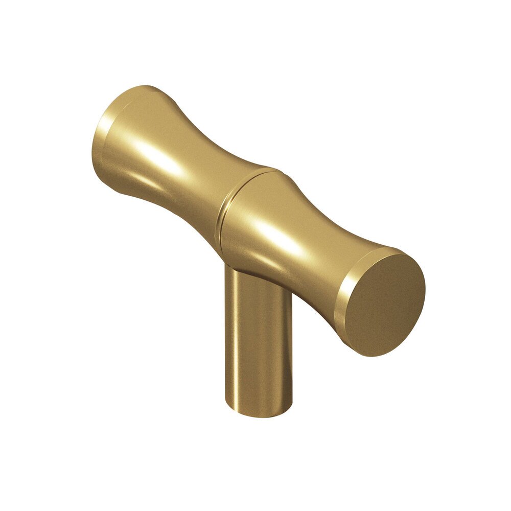 1 1/2" Bamboo Knob in Unlacquered Satin Brass