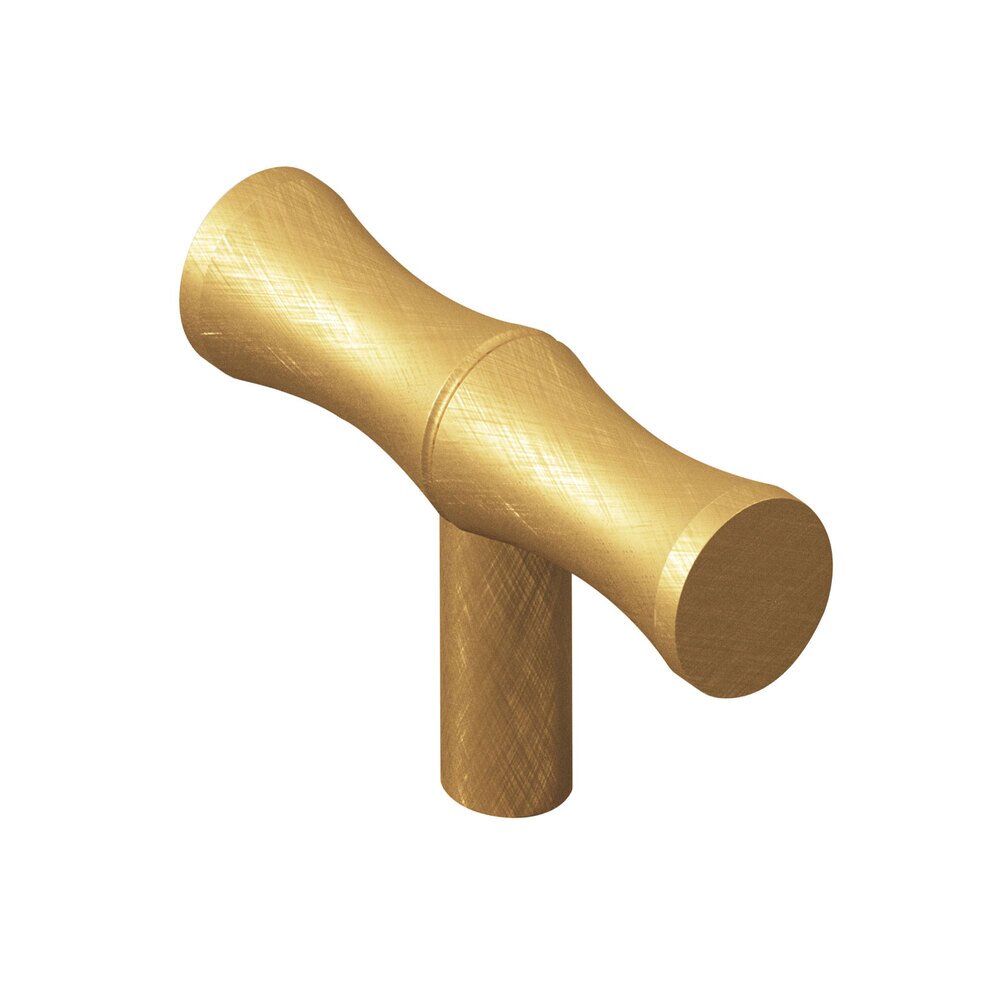 1 1/2" Bamboo Knob in Weathered Brass