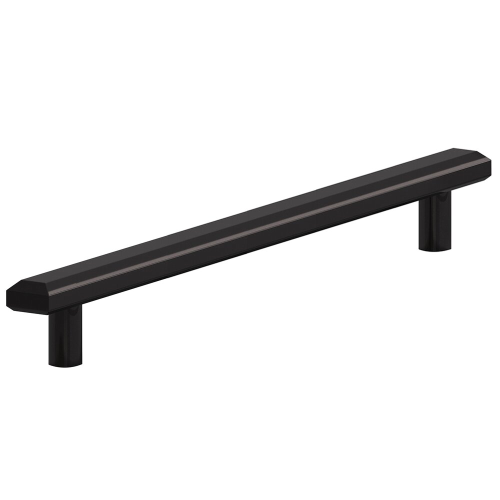 10" Centers Beveled Appliance Pull in Satin Black