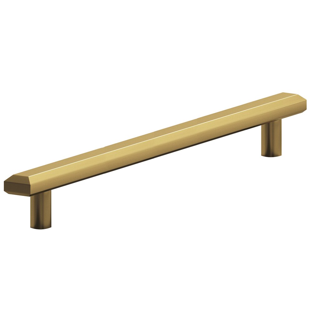 10" Centers Beveled Appliance Pull in Satin Brass