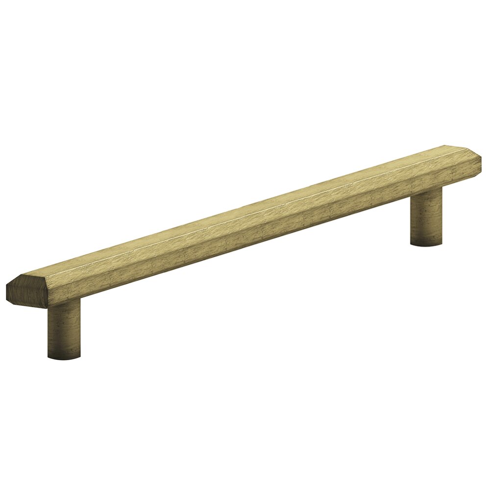 10" Centers Beveled Appliance Pull in Distressed Antique Brass