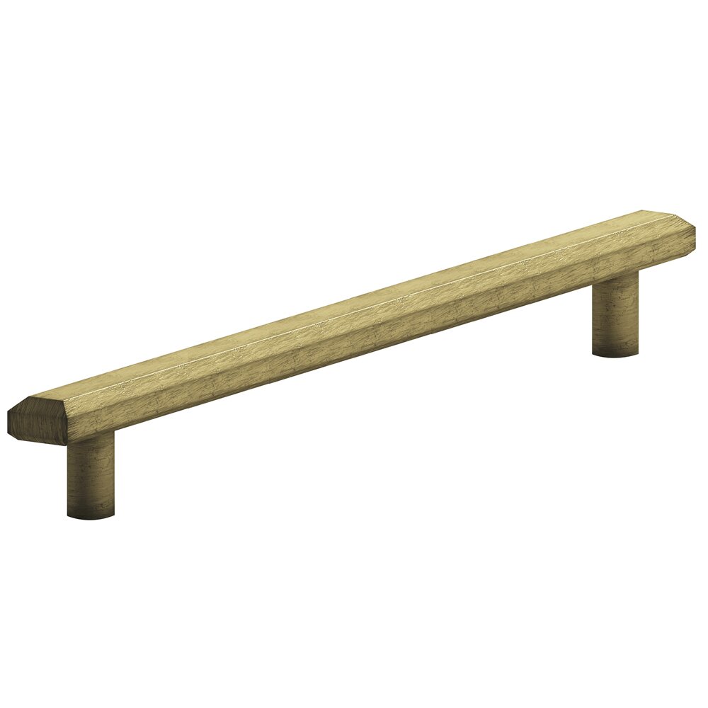 10" Centers Beveled Appliance Pull in Distressed Antique Brass