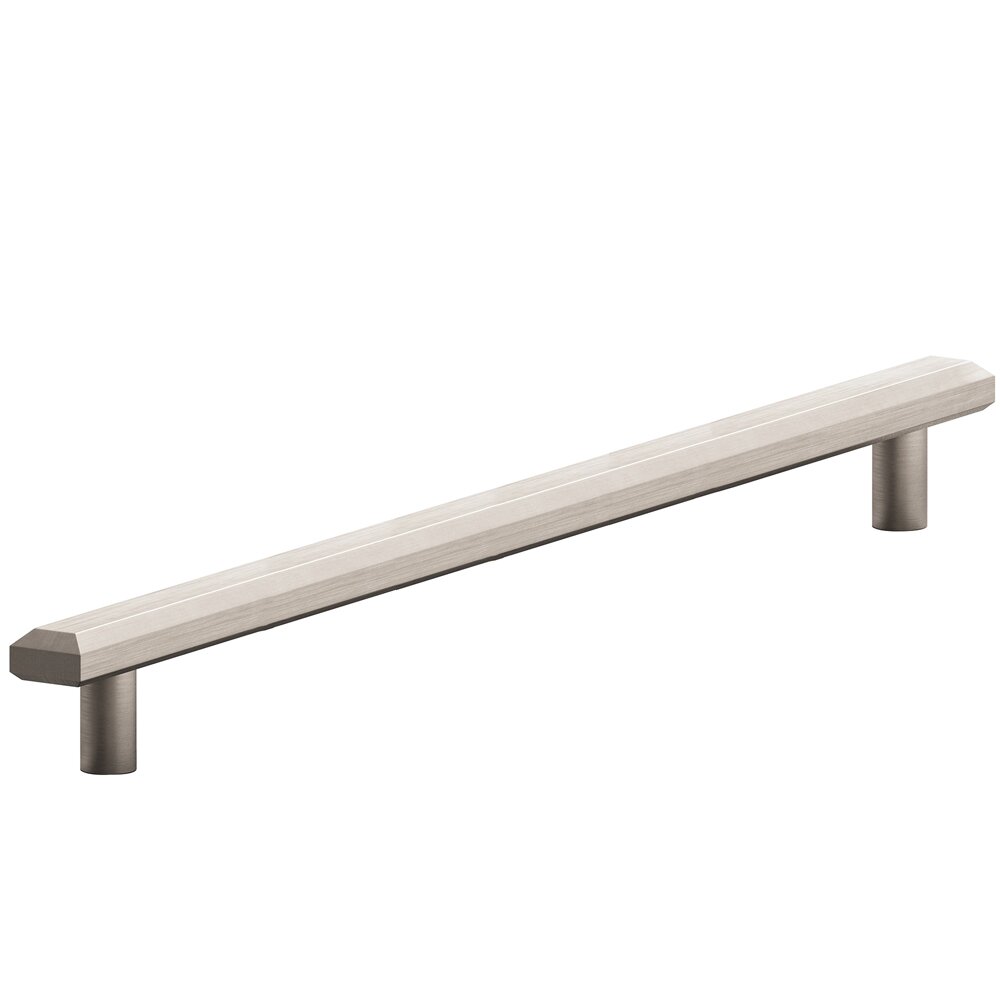 12" Centers Beveled Appliance Pull in Matte Satin Nickel