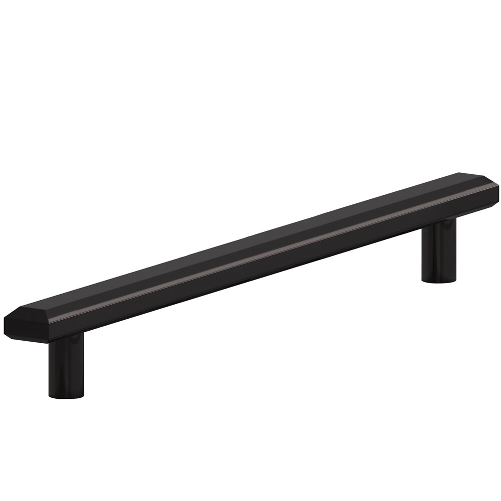 8" Centers Beveled Appliance Pull in Satin Black