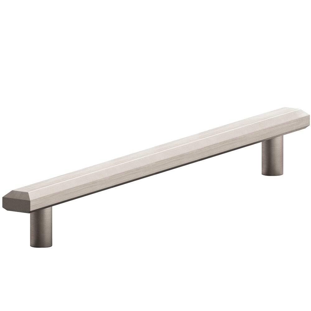 8" Centers Beveled Appliance Pull in Matte Satin Nickel