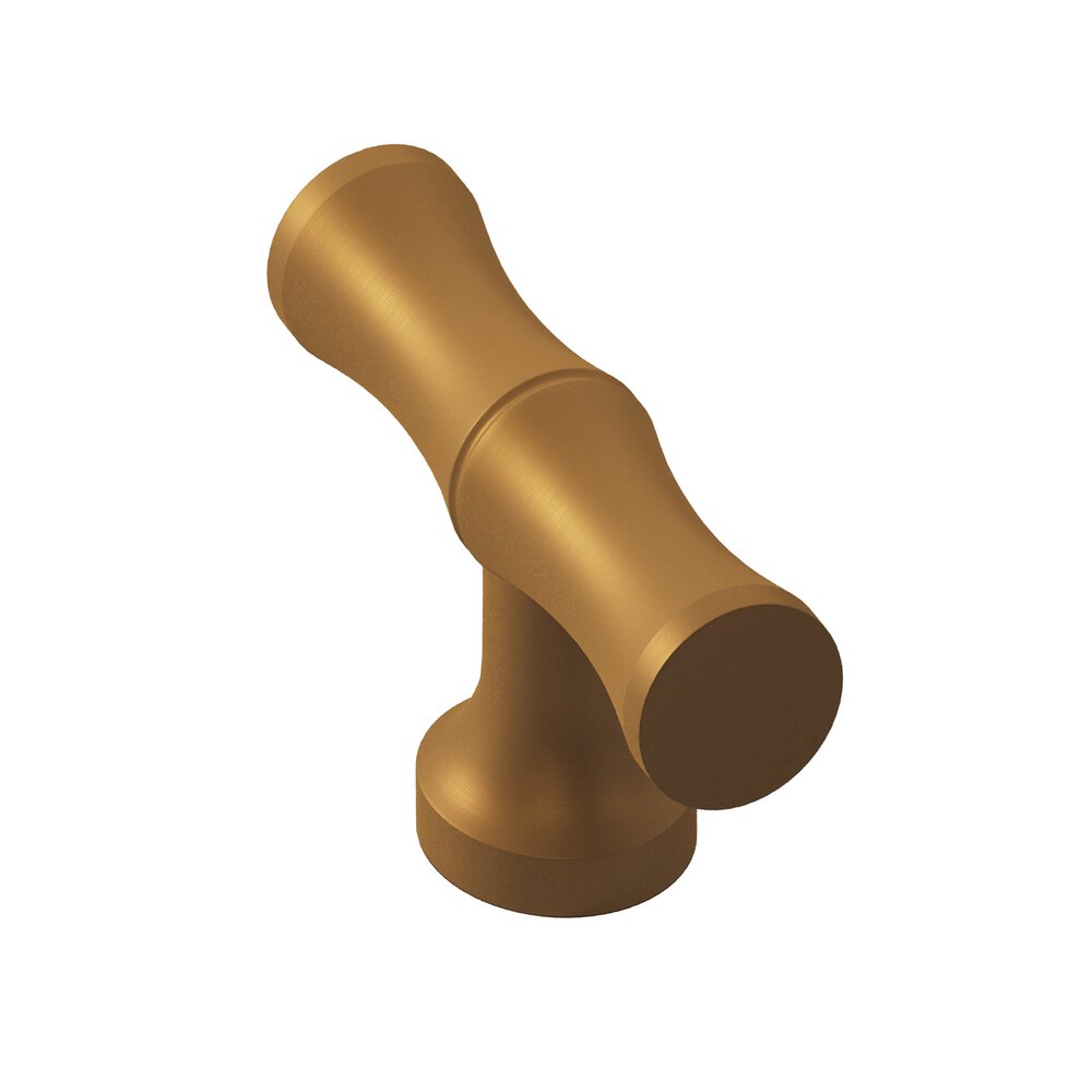 1.75" Long Bamboo T Cabinet Knob With Flared Post In Matte Light Statuary Bronze