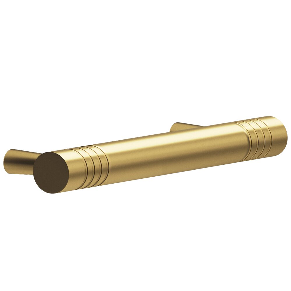 3 1/2" Pull in Unlacquered Satin Brass
