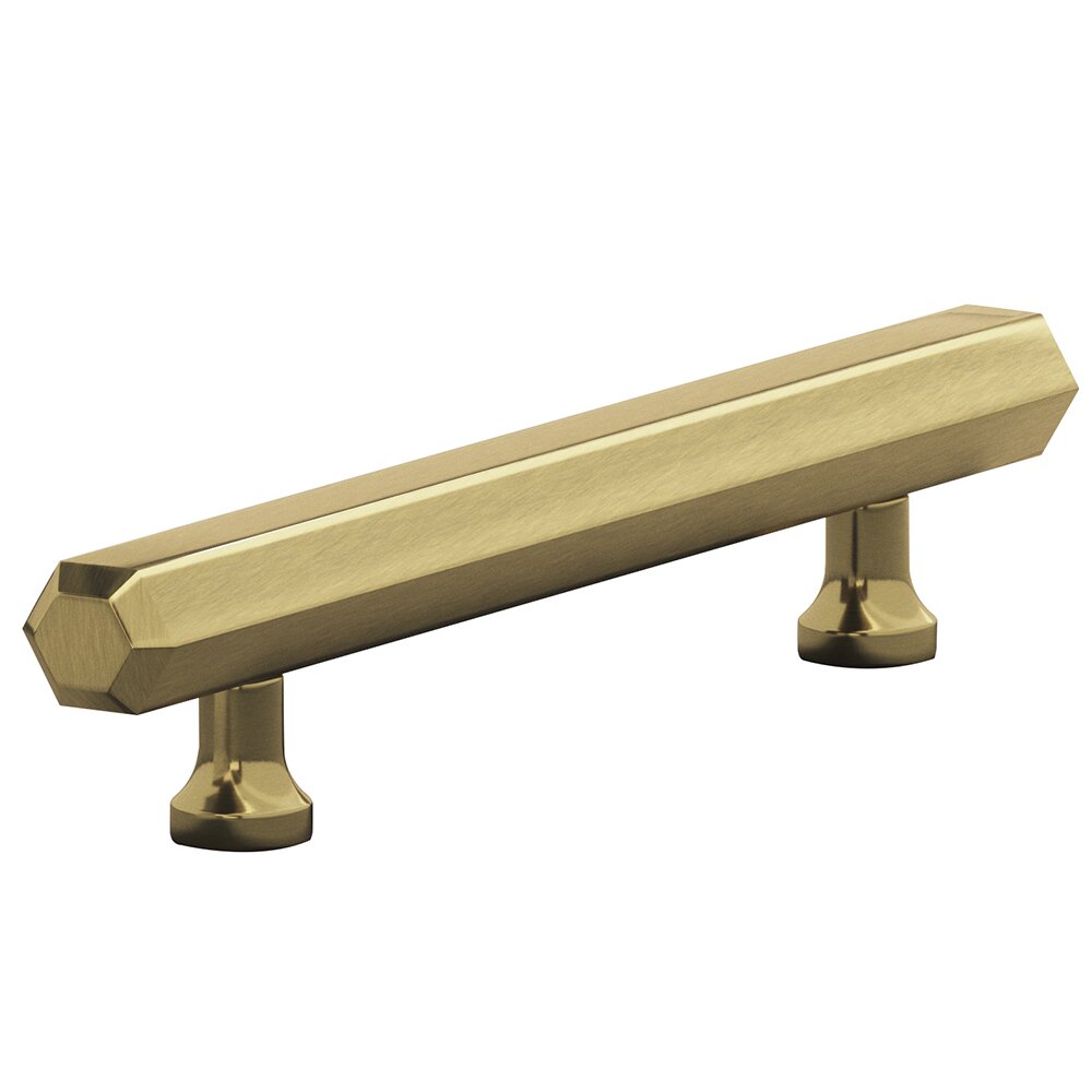 10" Centers Cabinet Pull Hand Finished in Antique Brass