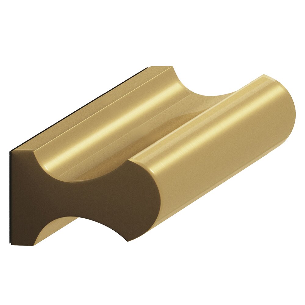1 1/2" Centers Cabinet Pull Hand Finished in Unlacquered Satin Brass