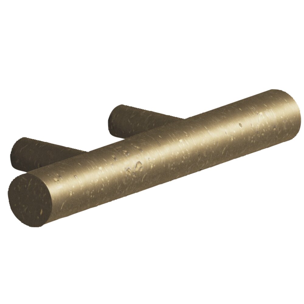 1 1/2" Centers Shank Pull in Distressed Oil Rubbed Bronze