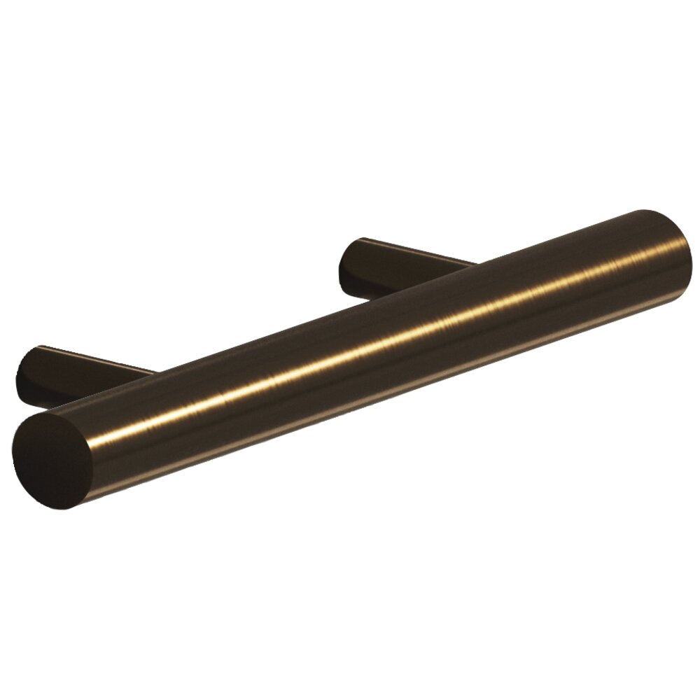 2 1/2" Centers Shank Pull in Unlacquered Oil Rubbed Bronze