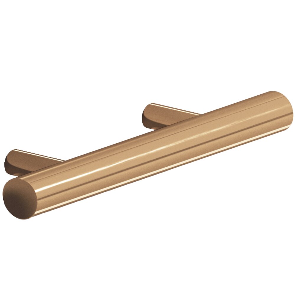 2 1/2" Centers Shank Pull in Polished Bronze