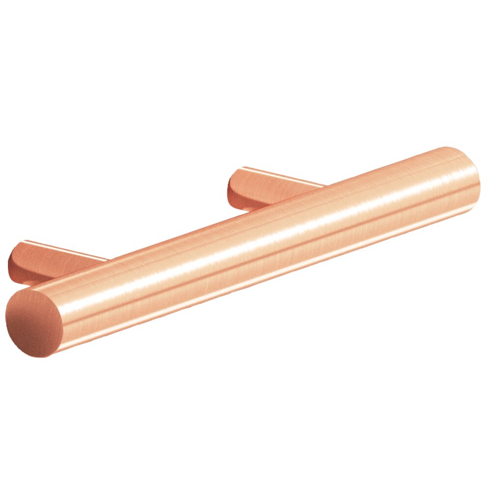 2 1/2" Centers Shank Pull in Satin Copper