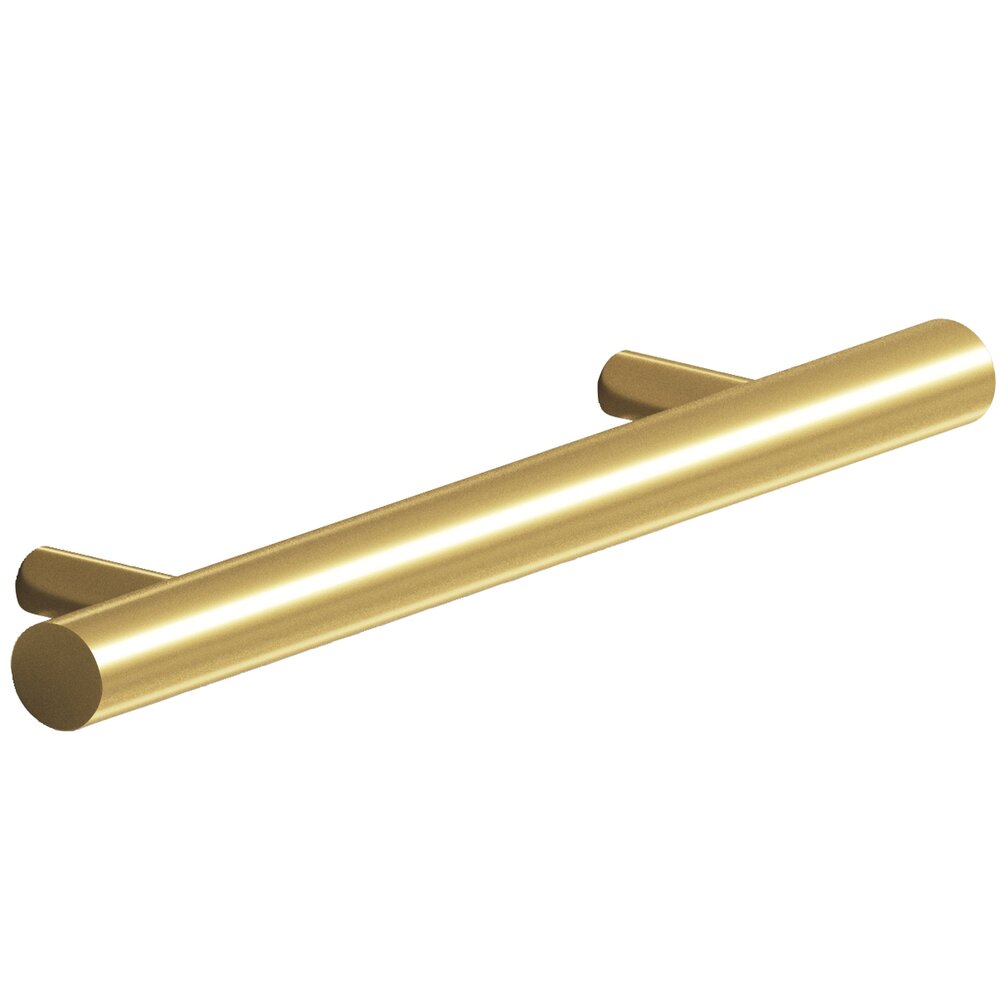 3 1/2" Centers Shank Pull in Unlacquered Satin Brass