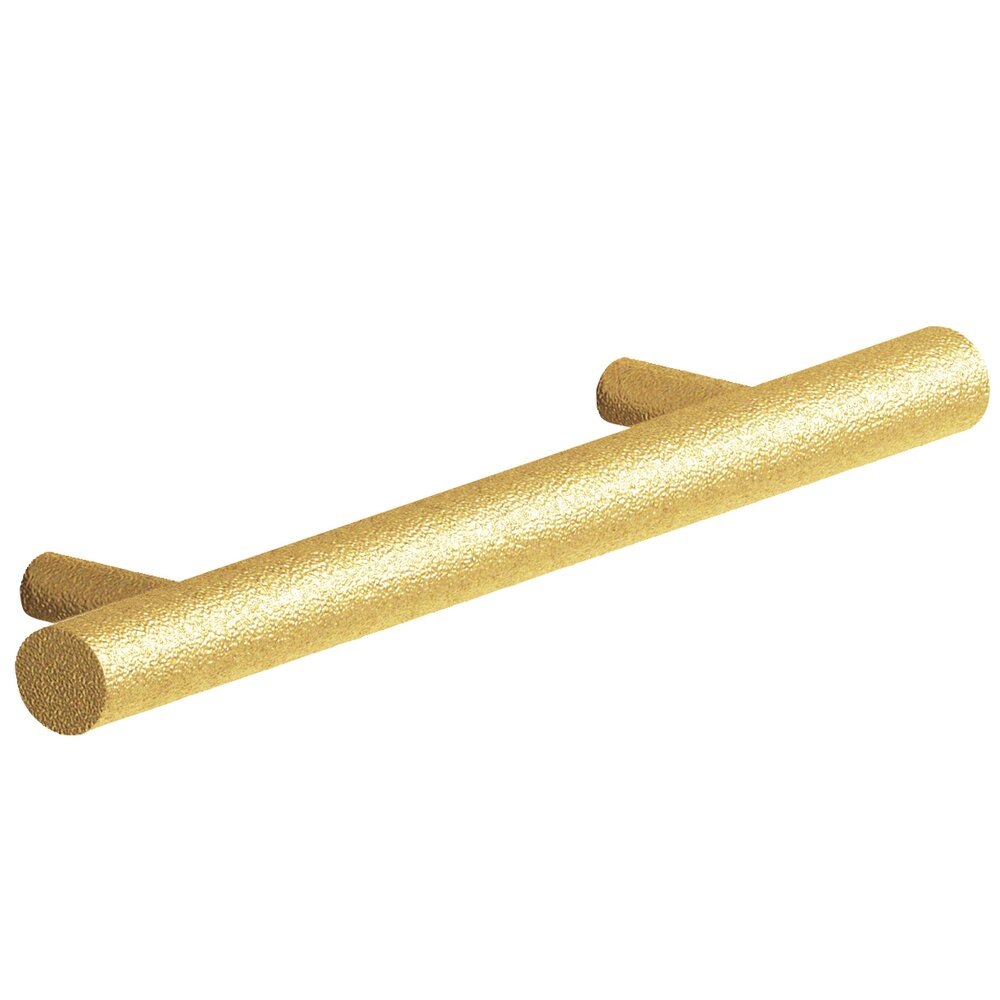 3 1/2" Centers Shank Pull in Frost Brass