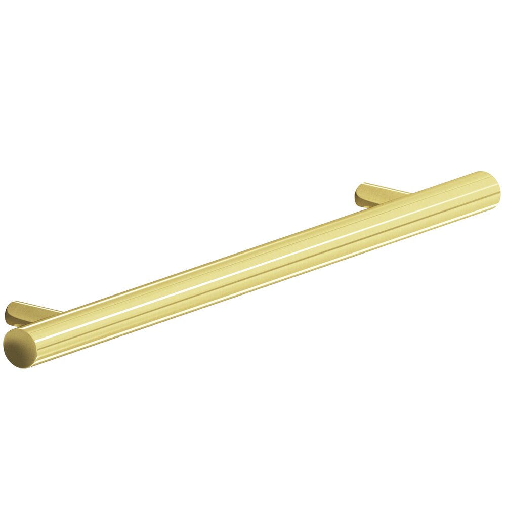 6" Centers 8" Overall Length Shank Pull in Polished Brass
