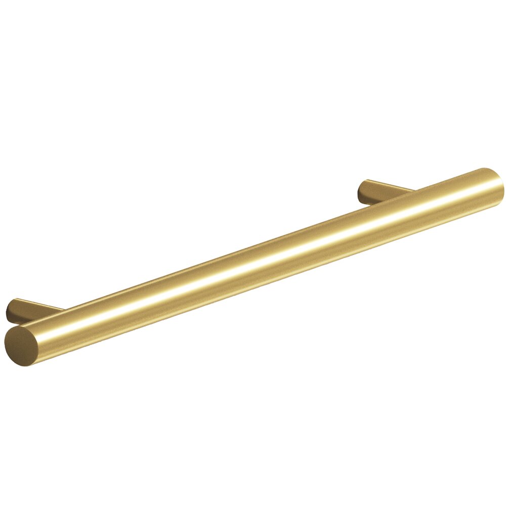 6" Centers 8" Overall Length Shank Pull in Unlacquered Satin Brass