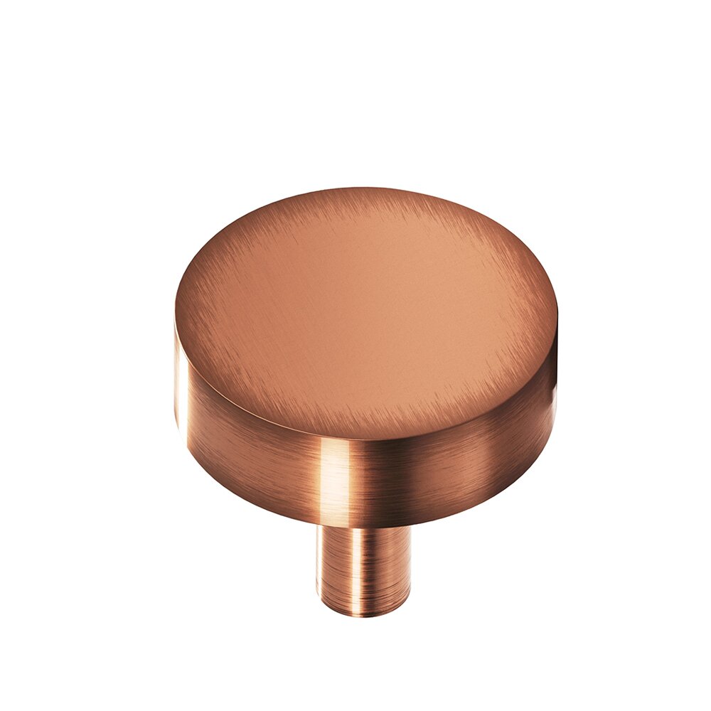 1" Diameter Round Knob in Antique Copper