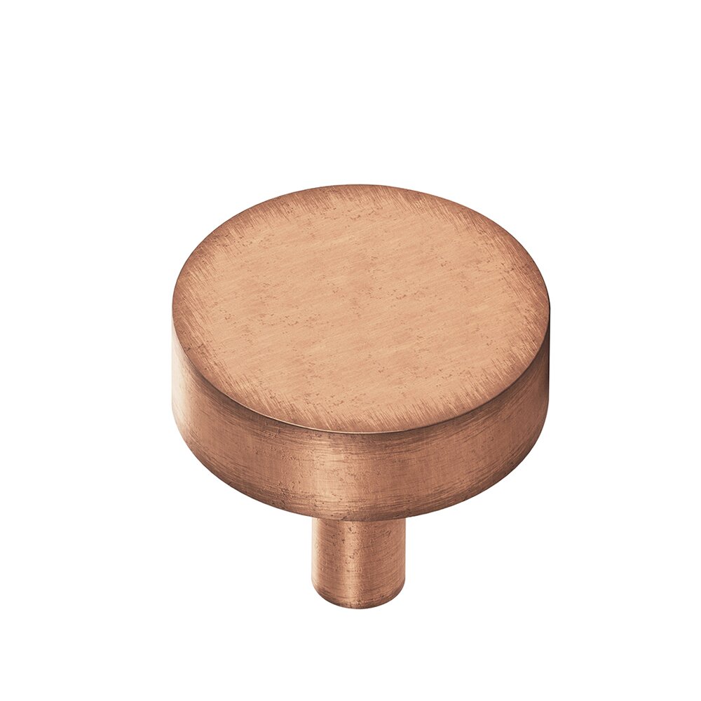 1" Diameter Round Knob in Distressed Antique Copper