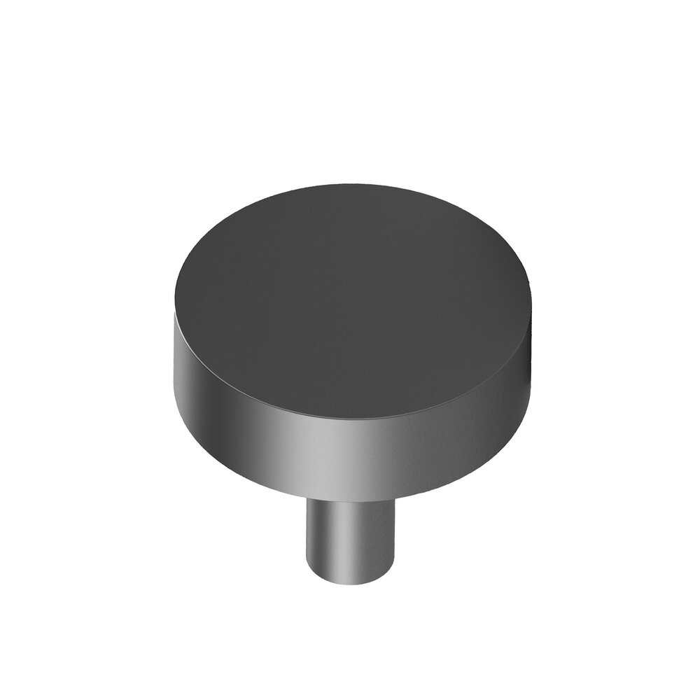 1" Diameter Round Knob in Matte Graphite
