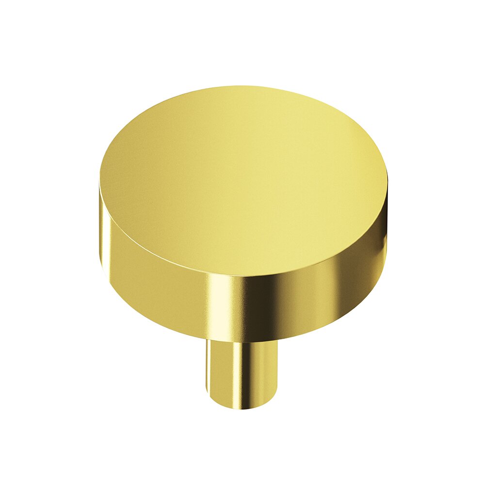 1 1/4" Diameter Round Knob/Shank in French Gold