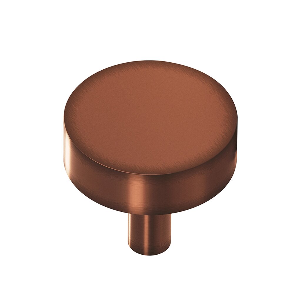 1 1/4" Diameter Round Knob in Matte Antique Copper