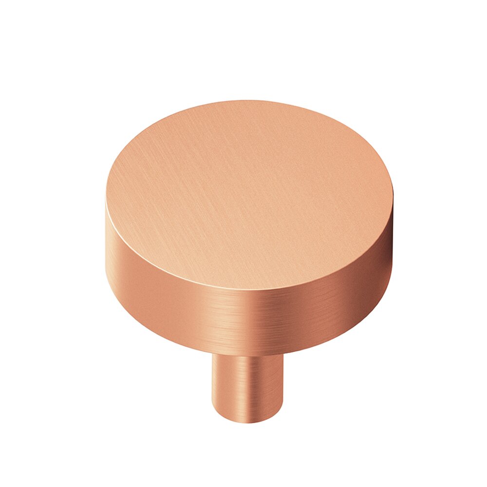 1 1/4" Diameter Round Knob in Matte Satin Copper