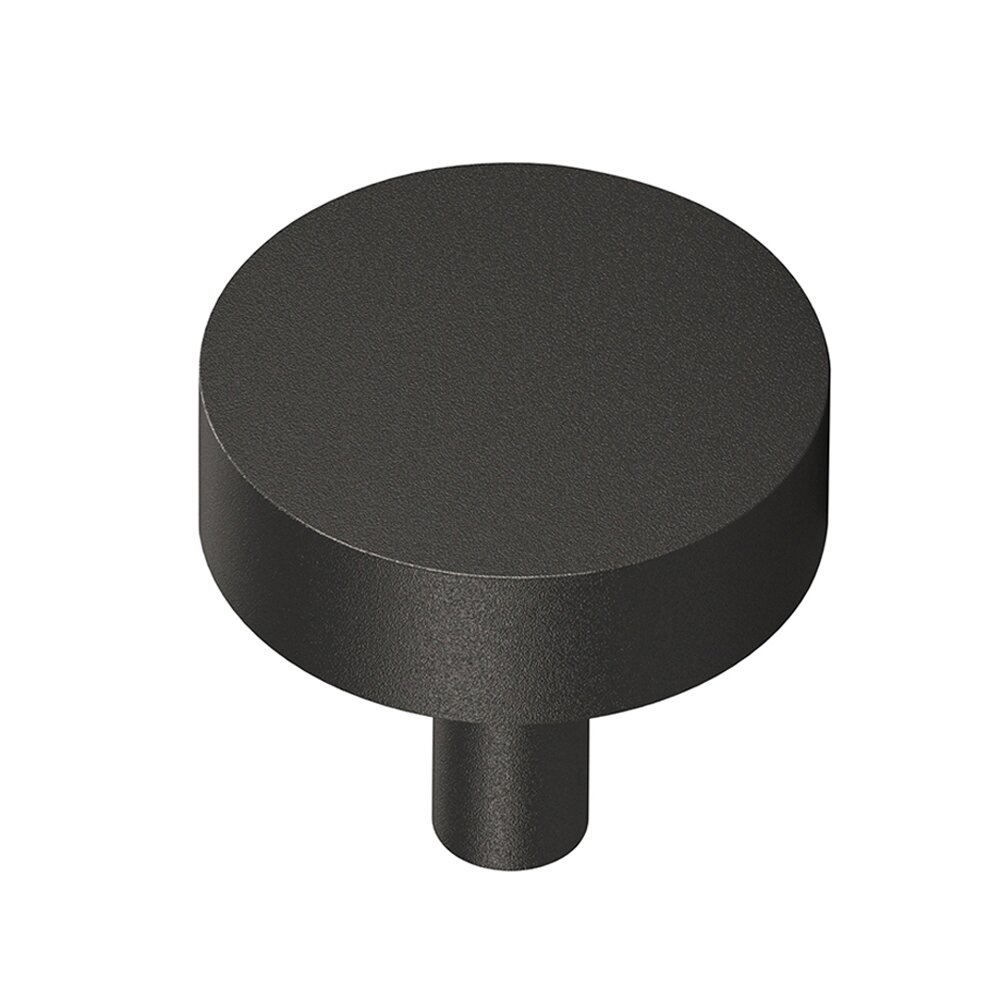 1 1/2" Cabinet Knob Hand Finished in Frost Black
