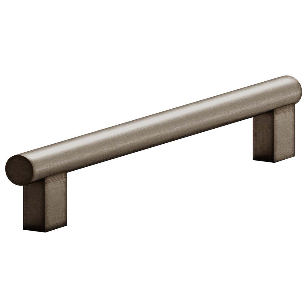 6" Centers Rectangular Post Bar Pull in Pewter